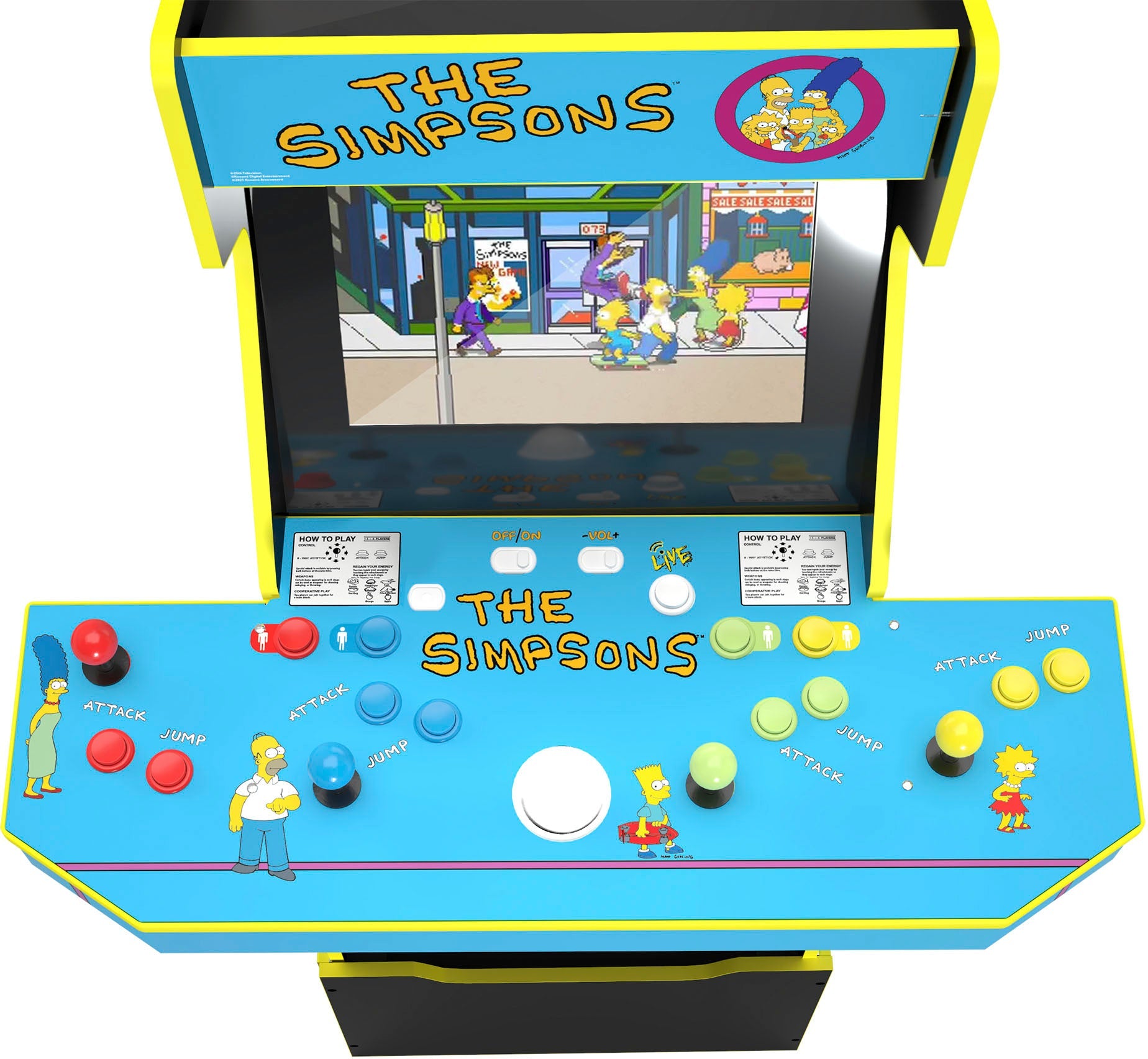 Arcade1Up – The Simpsons 30th Edition Arcade with Stool and Tin – Multi