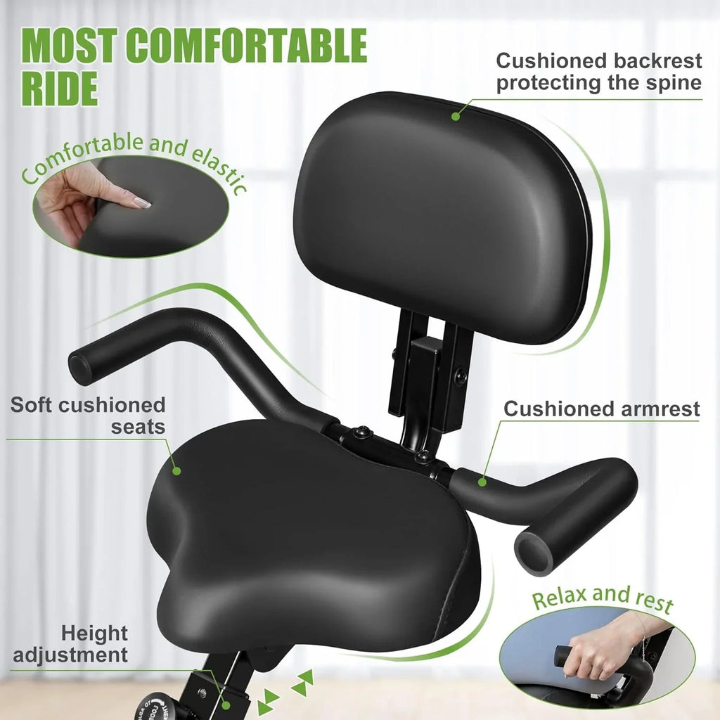 Caromix Folding Exercise Bike, 4 in 1 Stationary Bike 16-Level Magnetic Resistance Cycling Bicycle Upright Indoor Cycling Bike for Home Workout 330LB Capacity  sgtnighsdesigns