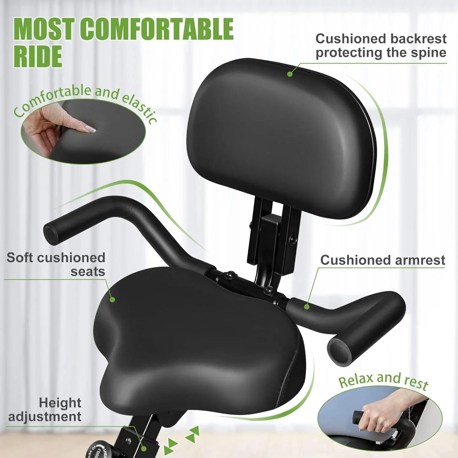 Caromix Folding Exercise Bike, 4 in 1 Stationary Bike 16-Level Magnetic Resistance Cycling Bicycle Upright Indoor Cycling Bike for Home Workout 330LB Capacity  sgtnighsdesigns