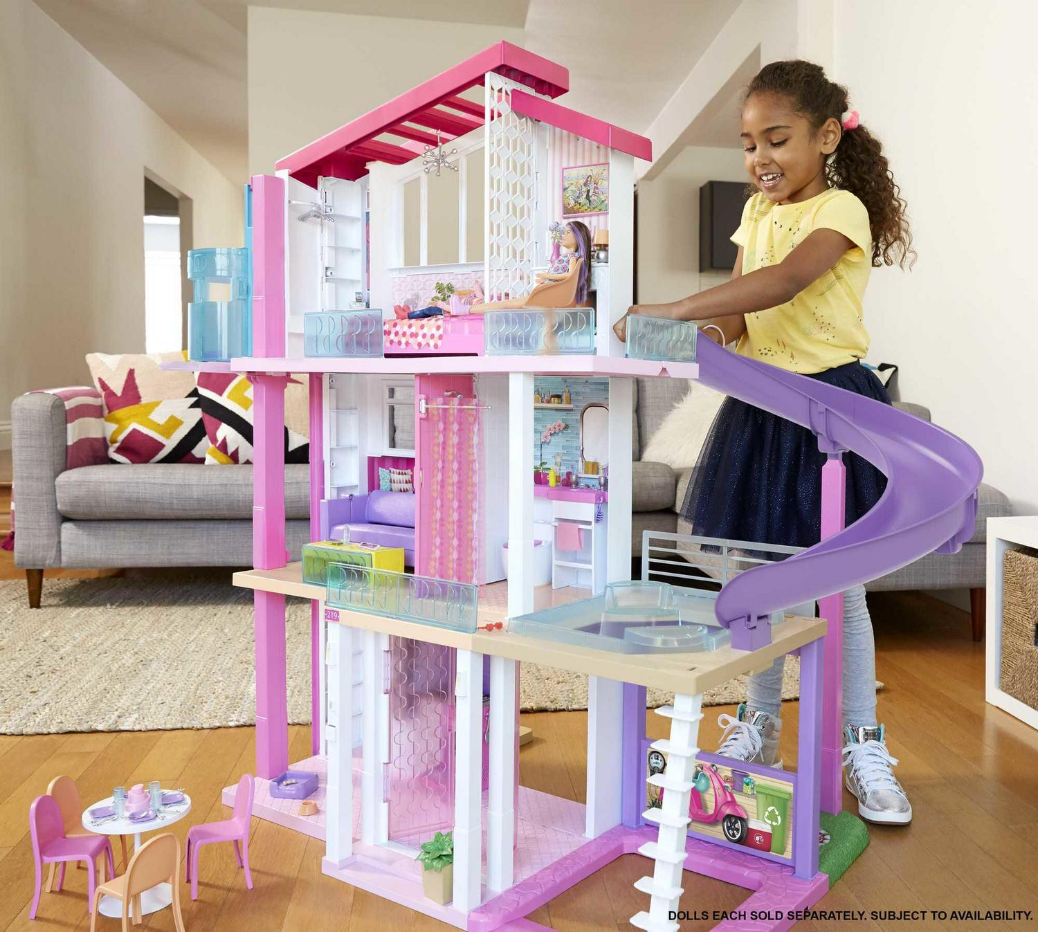 Barbie Dreamhouse Dollhouse With 70+ Accessories, Working Elevator, Lights and Sounds  sgtnighsdesigns