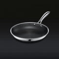 HexClad 6-piece hybrid stainless steel cookware set (8 inch, 10 inch, 12 inch) with glass lids, one size, black
