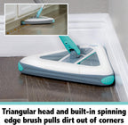 2025 Zippi Sweeper Max- Powerful and Lightweight Sweeper  Perfect for Carpet Hardwood and Tile  Triangular Design Allows for Sweeping in Corners  1000 mAh Rechargeable Battery