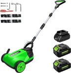 Cordless Lawn Mower, Electric Small Lawn Mower with 2 x 21V 4.0Ah Battery, Lightweight Mini Lawn Mower with Brushless Motor, 3 Cutting Heights, Garden Yard Lawn Care
