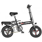 Black Folding Electric Bike 250W – Removable Battery, Fat Tire, Ideal for Beach & Snow, Adults & Teens
