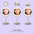 Conair Lighted Makeup Mirror, 1X/10x Magnifying Mirror