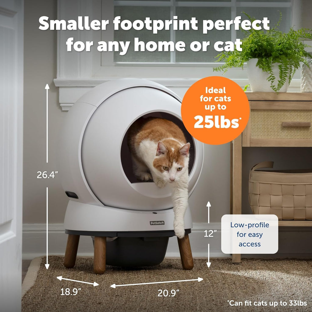 PetSafe Automatic Cat Litter Box Self Cleaning, App Controlled Self Cleaning with Health Monitoring