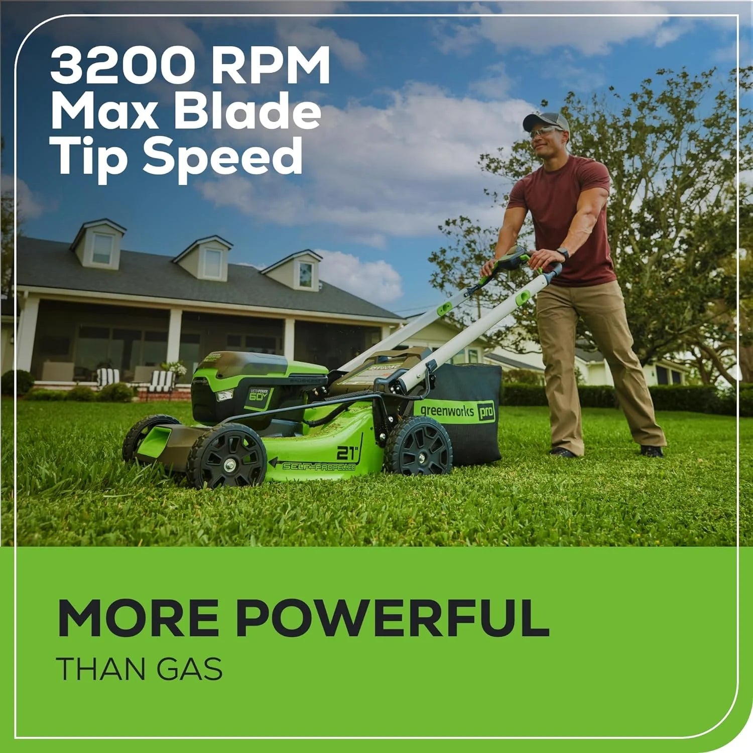Greenworks 60V 21” Cordless (Self-Propelled) Lawn Mower , 2 x 4.0Ah Batteries and Dual Port Rapid Charger  sgtnighsdesigns