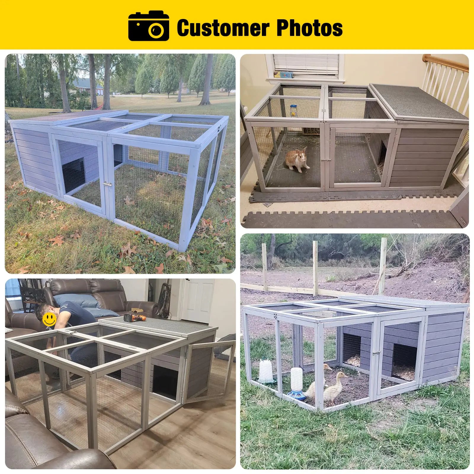 Aivituvin Rabbit Outdoor Playpen Enclosure