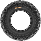 Set of 4 ATV/UTV off-road tires, 25x8-12 front and 25x10-12 rear, 6 PR, tubeless A033