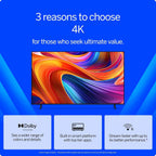 VIZIO 50′′ 4K HDR Smart TV, Dolby Vision HDR/HDR10+, WiFi 6 – (Refurbished)
