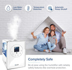 LEVOIT Humidifiers for Bedroom Large Room 6L Warm and Cool Mist for Families Plants with Built-in Humidity Sensor