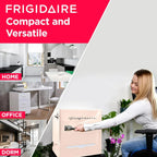 Frigidaire EFR176 Retro Compact Fridge with Chiller Mini Refrigerator with Built-in Bottle Opener for Office, Bedroom, Dorm Room or Cabin, 1.6 cu ft 16" D x 18" W x 18.5" H, Moonlight
