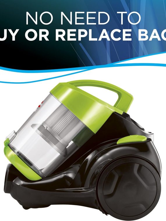 BISSELL Zing Lightweight Bagless Canister Vacuum 2156A Black/Citrus Lime