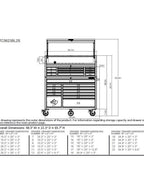 Husky 56 in. W x 22 in. D Heavy Duty 23-Drawer Combination Rolling Tool Chest and Top Tool Cabinet Set in Matte Blue HOTC5623BL2S