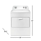 Whirlpool 7.0 cu. ft. electric clothes dryer, AutoDry™ system, Wrinkle Shield™, white (2025 model year)