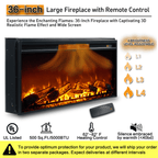 SinCiDo Farmhouse Fireplace TV Stand with 36" Electric Fireplace for 80 Inch TVs, 31" Tall Entertainment Center w/Drawer & Diamond Panel Door, Highboy Media Console for Living Room, 70inch, White