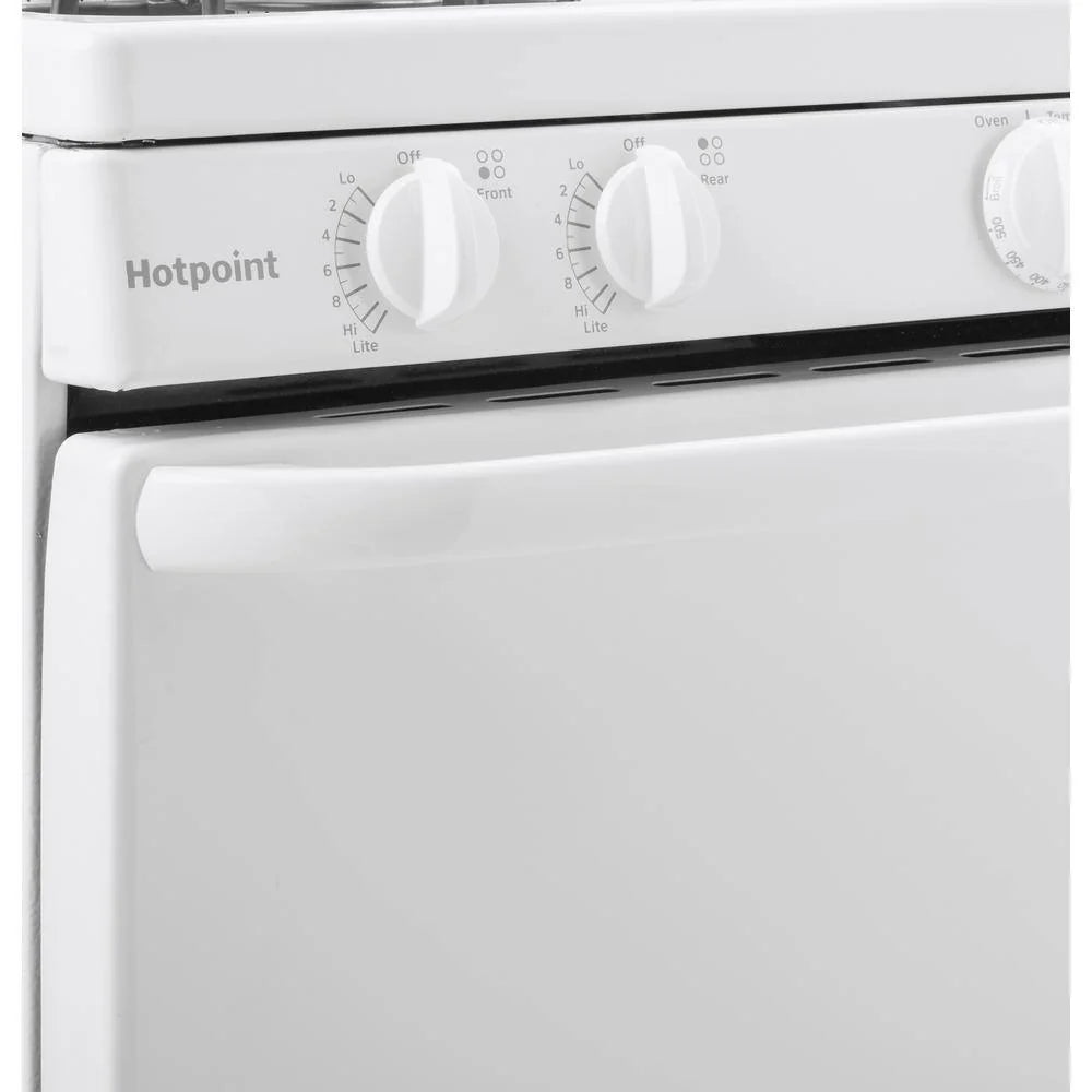 20-inch electric oven with 4 cooking zones, freestanding, in white