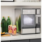2025 GE Profile OPAL01GEPKT Opal | Countertop Nugget Ice Maker, Stainless Steel Wrap with Gray Accents & LED Lighting