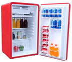 FRIGIDAIRE EFR372-BLACK 3.2 Cu Ft Black Retro Compact Rounded Corner Premium Mini Fridge