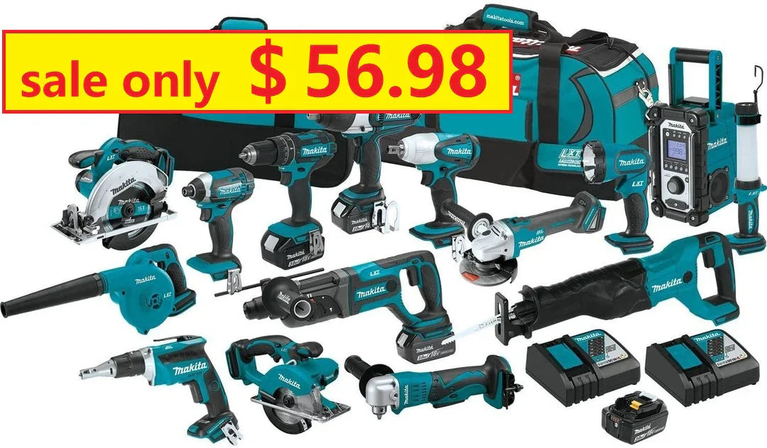 15 Tool Combination Kit With Charger
