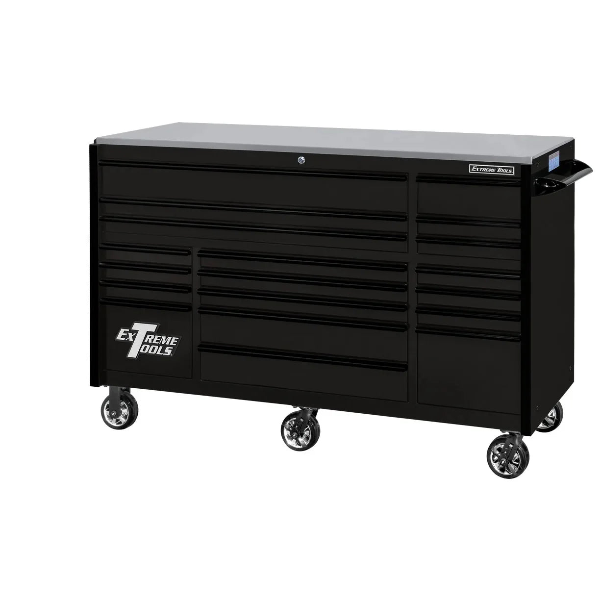 Extreme Tools RX250 Series 72-inch x 30-inch Rolling Cart – 19 Drawers – 250 lb Drawer Slides