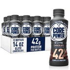 Core Power Elite Chocolate Protein Shakes 42g, 14 Fl Oz, Pack of 12 – Workout Recovery Drink
