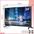 12V Akai 24Inch HD LED Smart TV