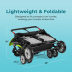 Compass Quad 4 Seat Stroller | 4-Seat Stroller for Daycare | Oversized UV Blocking Canopy | 5-Point Harness | Easy Loading | Storage Bucket | Teal