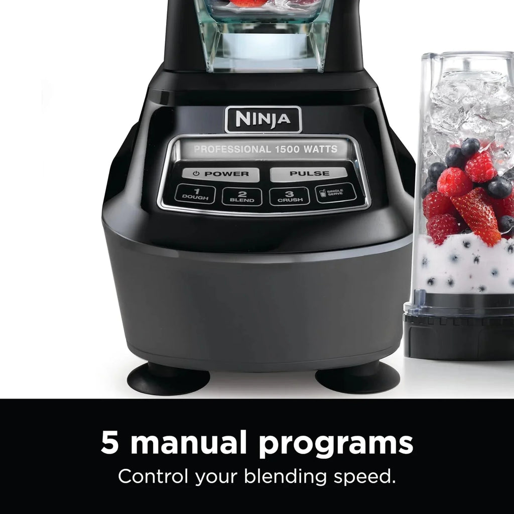 Ninja Mega Kitchen System, 1500 Watt Stand Mixer (2.1 Liters) and Food Processor (8 Cups) with (2) 473 ml Takeaway Cups