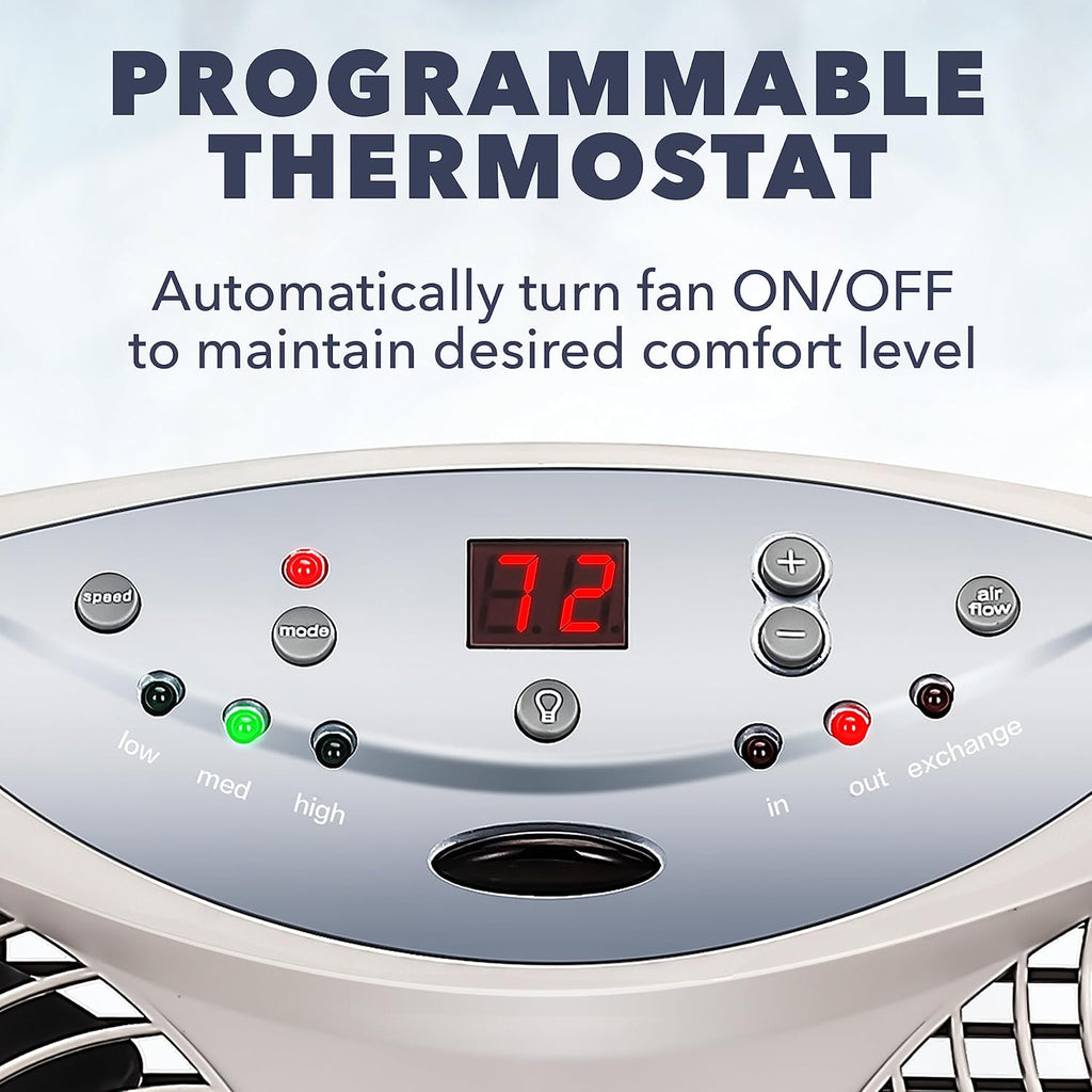 2025 Bionaire 8.5′′ Twin Window Fan with Reversible Airflow  3 Speeds  Remote Control