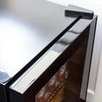 Beverage Refrigerator Cooler | 126 Cans Free Standing with Right Hinge Glass Door | Mini Fridge Beverage Organizer Perfect For Beer, Wine, Soda, And Cooler Drinks