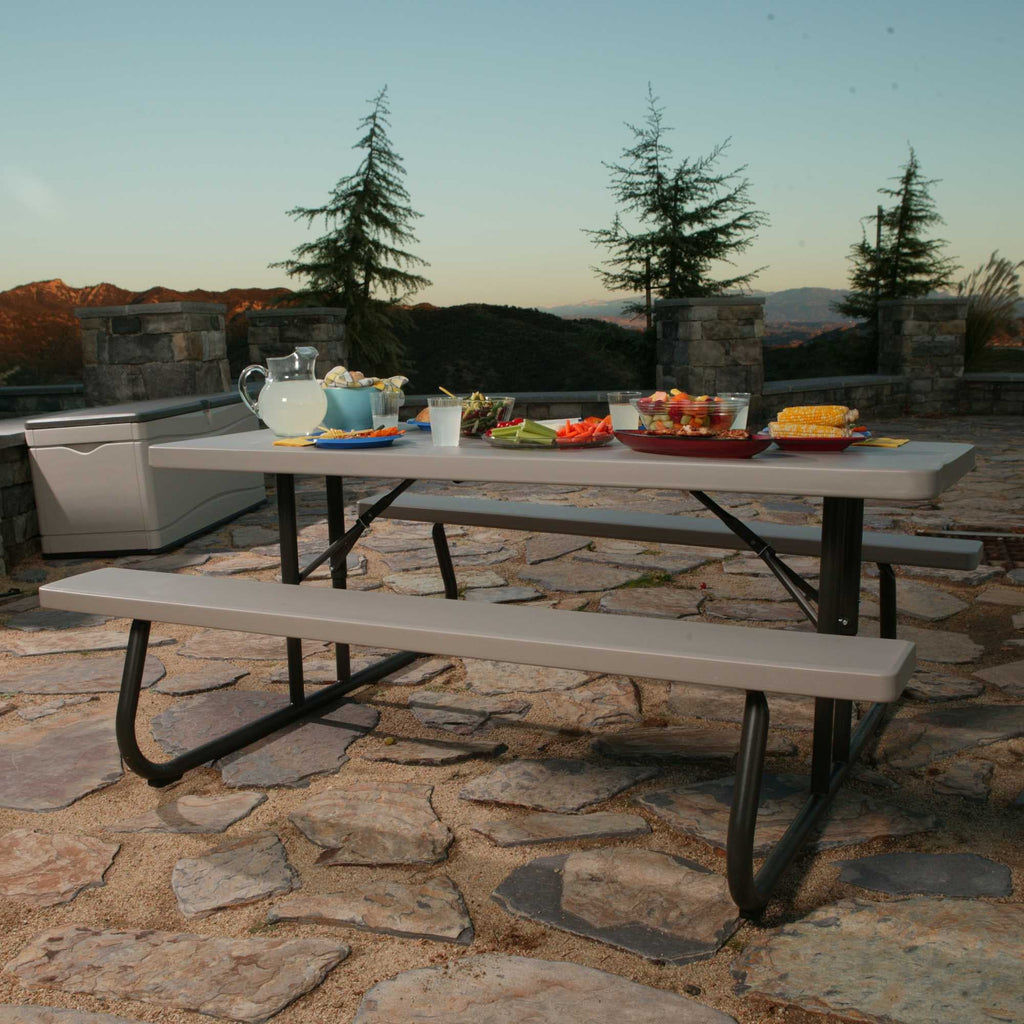 Lifetime 6 Foot Folding Picnic Table, Putty, 22119