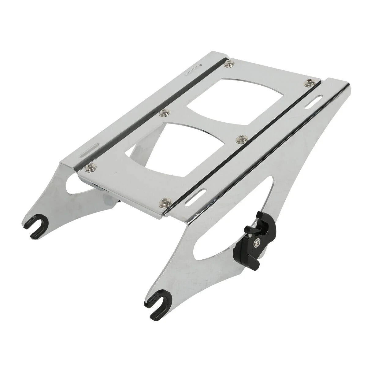 TCT-MOTORPARTS Chopped Tour Pack Pak Trunk w/Backrest & Mount Rack