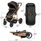 Infant Newborn Baby Bassinet Stroller