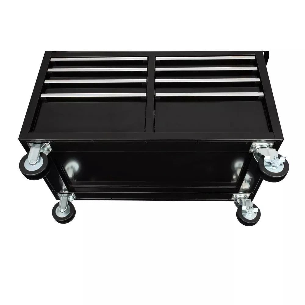 🔥46 in. W x 24 in. D 9-Drawer Gloss Black Deep Tool Chest Mobile Workbench