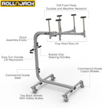 Hardtop removal jack for Jeep Wrangler, one-person system
