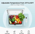 BougeRV 12 Volt Refrigerator 12V Car Fridge 23 Quart Portable Freezer Compressor Cooler 12/24V DC 110~240 Volt AC for Truck Van RV Camper SUV Travel Camping Road Trips Tailgating -7℉~50℉