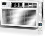 Antarctic Star 12,000 BTU U-shaped window air conditioner, cools rooms up to 550 square feet with 6 modes, 24-hour timer, ultra-quiet window air conditioner