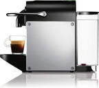 Nespresso Pixie espresso machine by De’Longhi, 19-bar pump, compact aluminum design, silver, 1100 ml