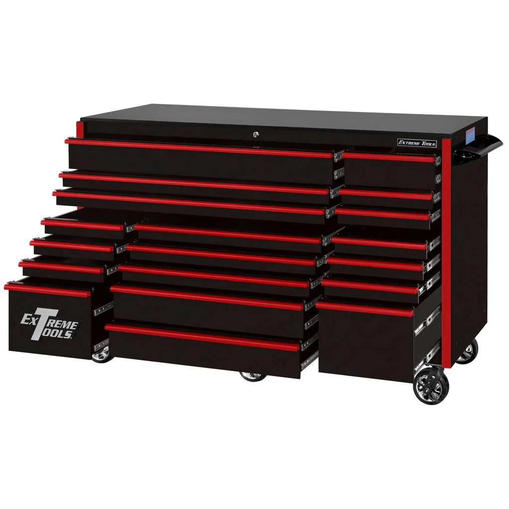 Extreme Tools RX250 Series 72-in x 30-in Roller Cabinet �� 19-Drawer �� 250 lb Drawer Slides