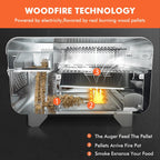 Hello.Dr Portable Wood Pellet Grill & Smoker, 8-in-1 Electric BBQ with Intelligent Temp Control, Ideal for RV Camping & Tailgating, Black