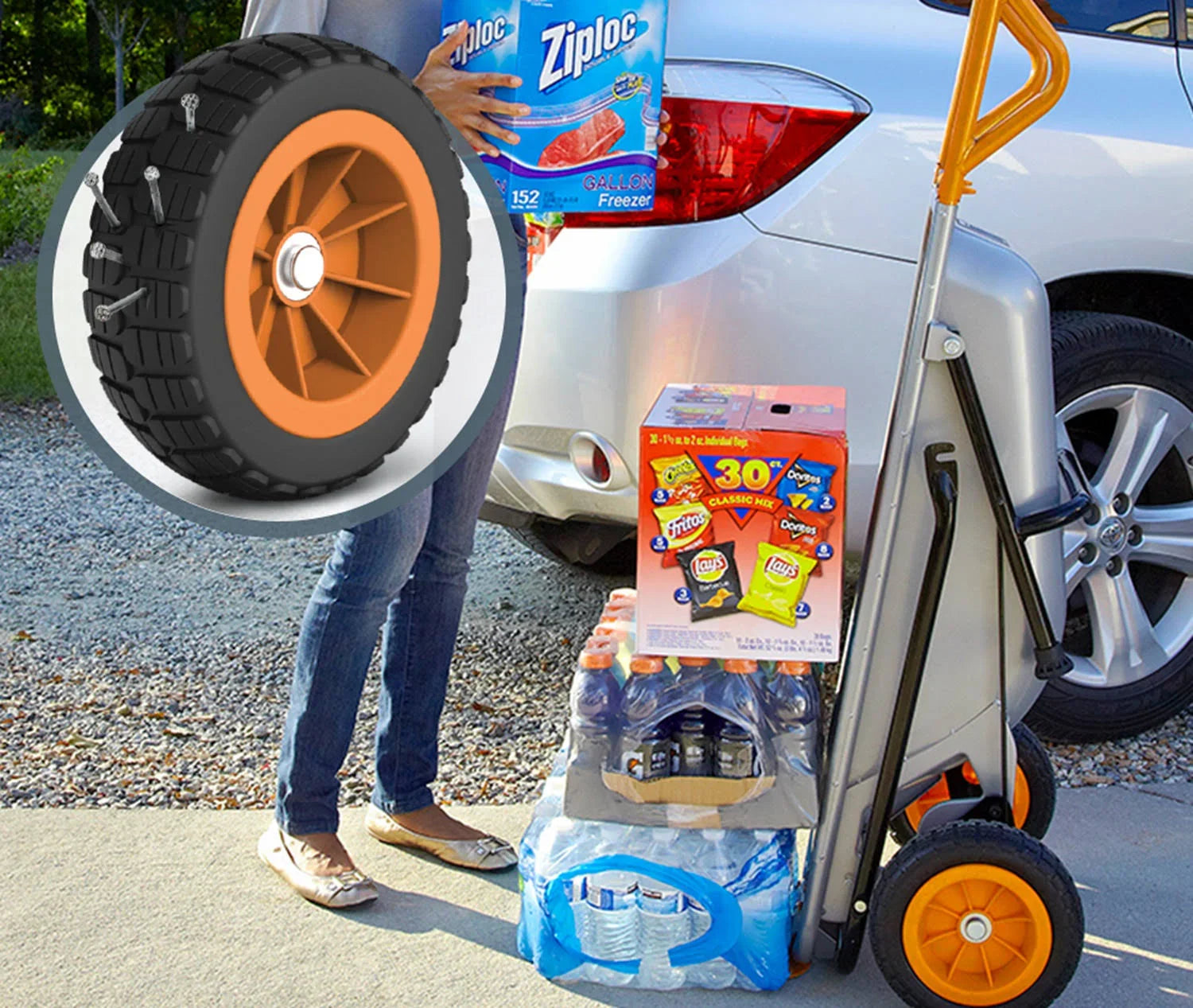 Worx Wg050 Aerocart 8-In-1 Yard Cart / Wheelbarrow / Dolly