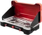 Camp Chef Mountain Series Everest 2X - High Output Two-Burner Camp Stove - Lid Doubles as Windscreen - Portable Cooking Stove - For Outdoor Cooking - 20,000 BTU Burners - 215 Sq In Cooking Area