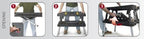 Keter – 197283 Folding Table Work Bench for Miter Saw Stand, Woodworking Tools and Accessories with Included 12 Inch Wood Clamps – Easy Garage Storage Black/Yellow