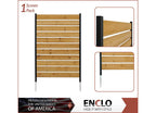 Enclo Privacy Screens 5ft H x 3.2ft W Concord Wood Outdoor Privacy Fence Screen