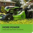 Greenworks 60V 21” Cordless (Self-Propelled) Lawn Mower , 2 x 4.0Ah Batteries and Dual Port Rapid Charger  sgtnighsdesigns