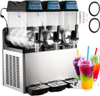 Slushy Machine 15L x 3 Tank 110V Margarita Maker Frozen Drink Machine Commercial Smoothie Maker Slushy Making Machine Suitable for Commercial Use