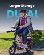 Electric scooter for adults with large center basket