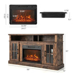 58" TV Console with 23" Fireplace Insert, Fireplace TV Stand for TVs up to 65 Inches, 1400W Electric Fireplace Heater