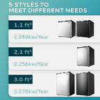 Upright freezer, 3.0 Cubic Feet, Single Door Compact Mini Freezer with Reversible Stainless Steel Door, Small freezer for Home/Dorms/Apartment/Office (Silver)